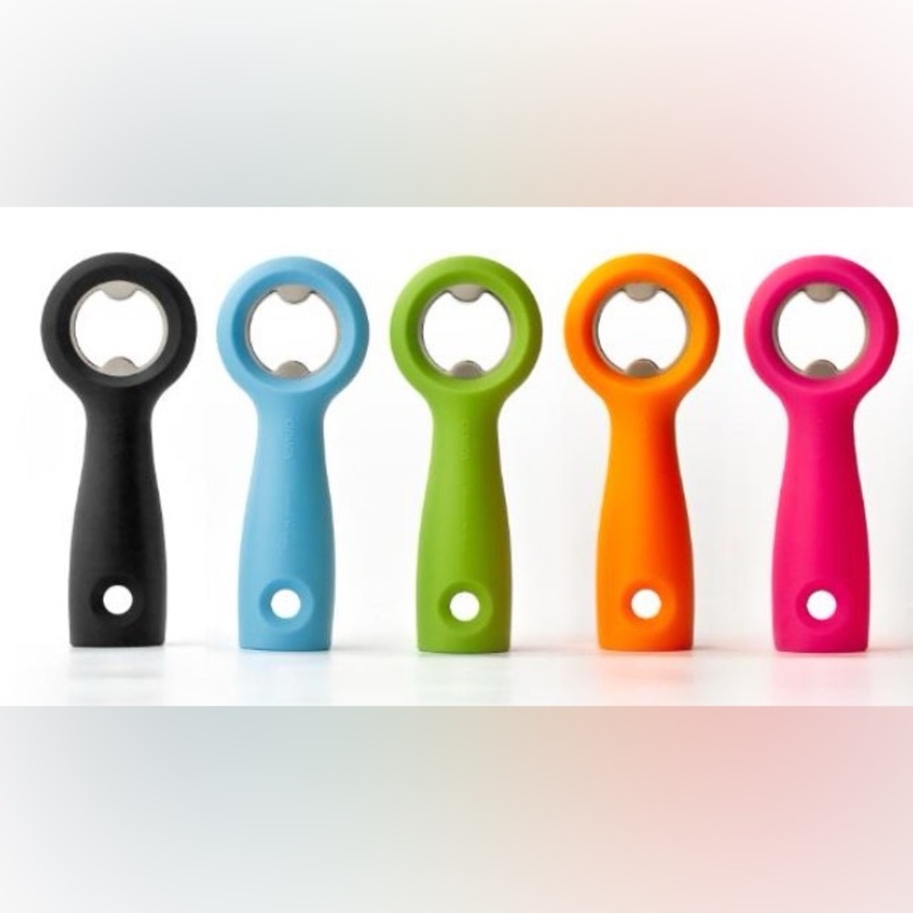 Qualy Design 67 Bottle Openers pink, orange, green, blue, and black New in box